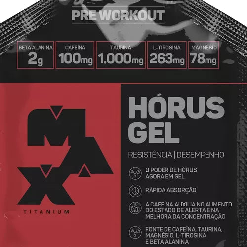 Pré Treino Horus Gel -Com 10 Sachês De 30g Max Titanium